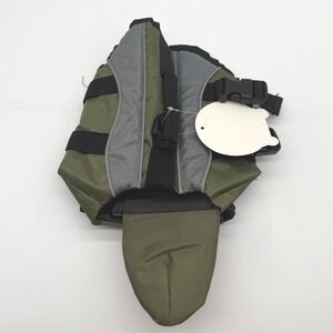 VIVAGLORY XS Dog Life Vest Reflective Pet Floatation Safety‎ Vest Green